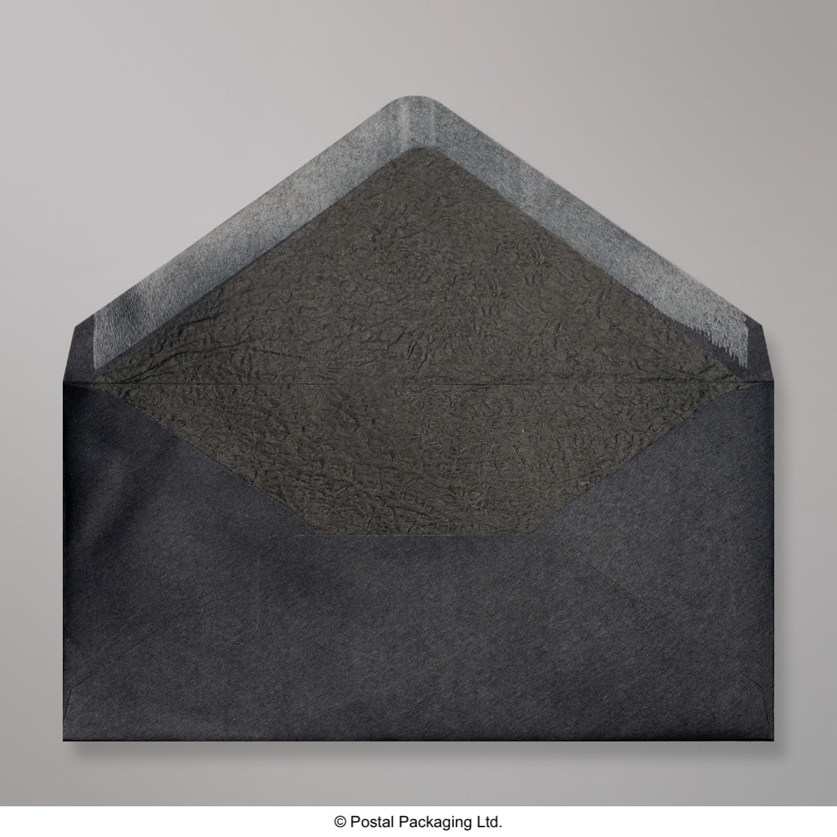 Black & Black Fancy Paper Lined Envelopes - DL - 110 x 220mm