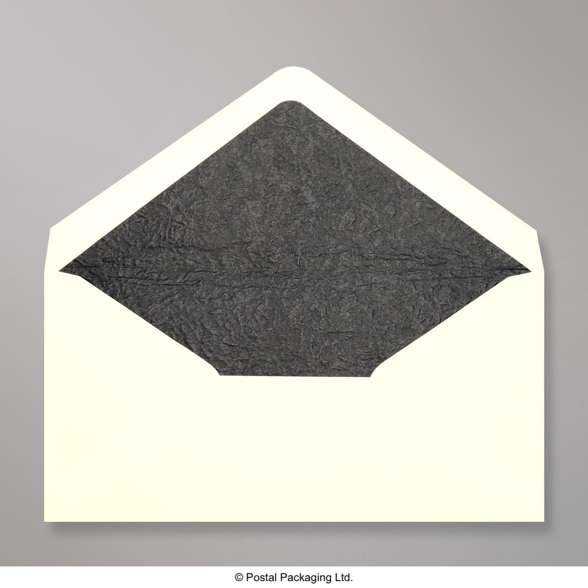 Ivory & Black Fancy Paper Lined Envelopes - DL - 110 x 220mm