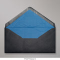 TLDLBU - B - Black & Blue Fancy Paper Lined Envelopes - Lined Envelopes