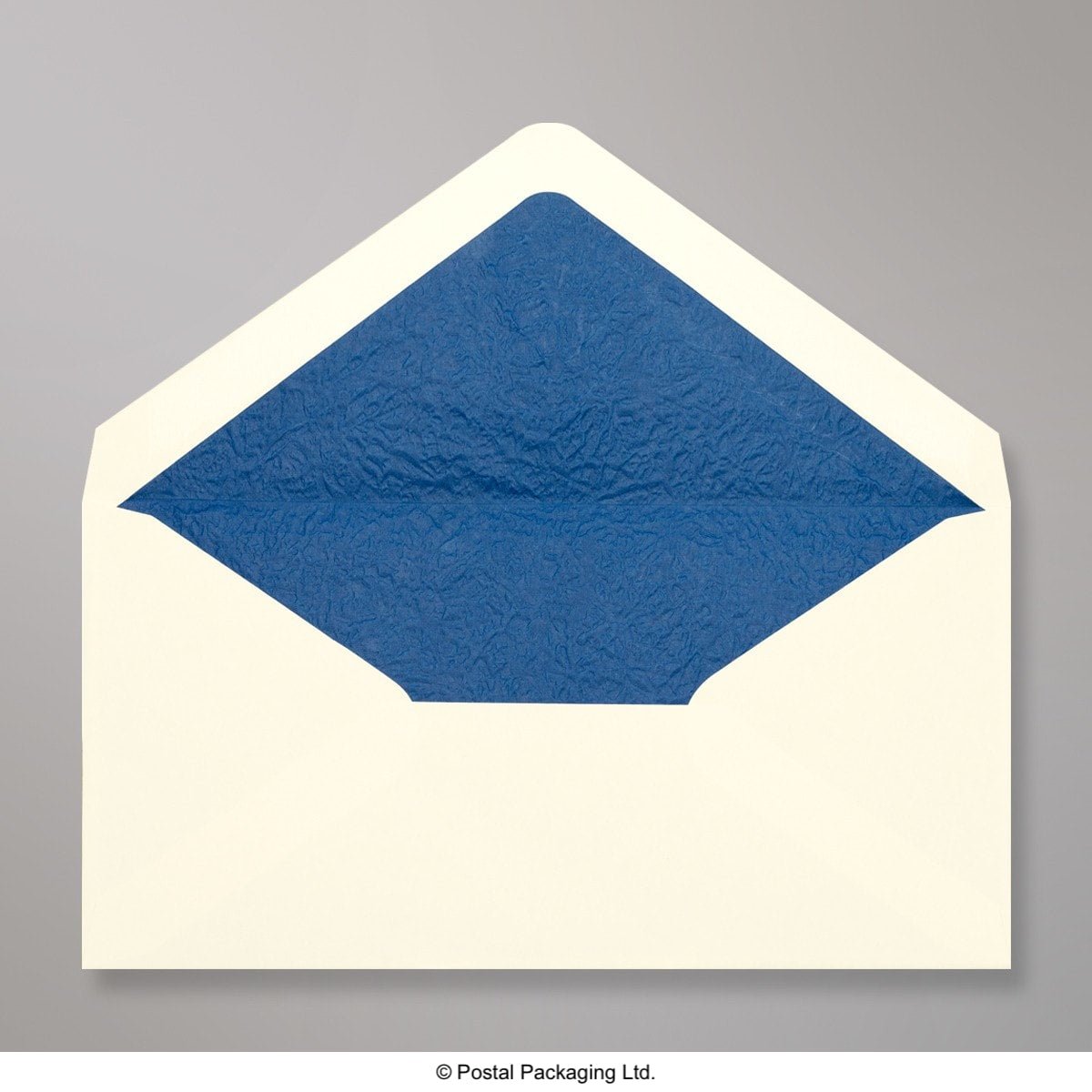 Ivory & Blue Fancy Paper Lined Envelopes - DL - 110 x 220mm