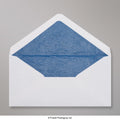 TLDLBU - W - White & Blue Fancy Paper Lined Envelopes - Lined Envelopes