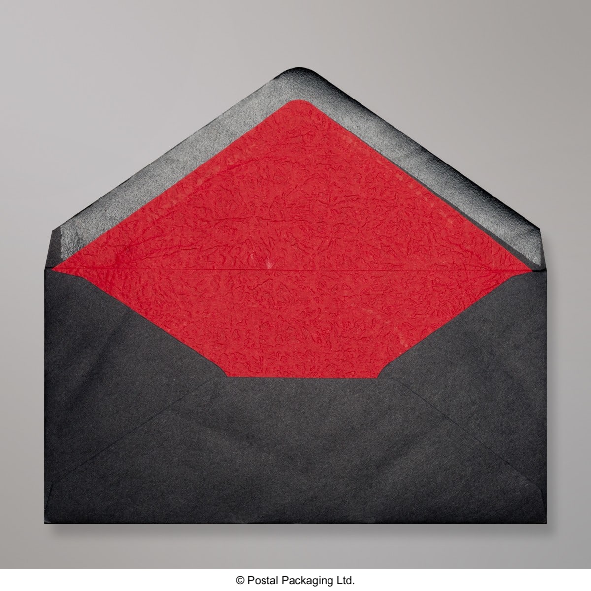 Black & Red Fancy Paper Lined Envelopes - DL - 110 x 220mm