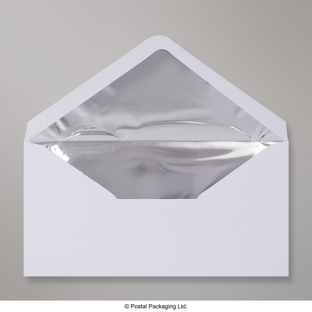 White & Silver Fancy Foil Lined Envelopes - DL - 110 x 220mm
