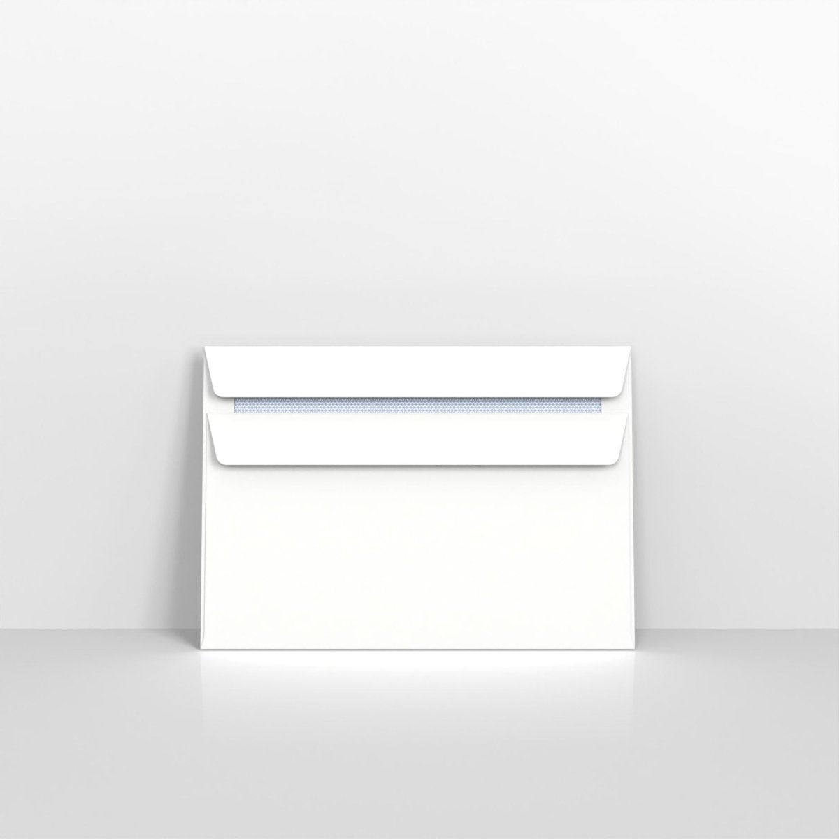White Blue Opaque Self Seal Business Envelopes - With Window Wallet C6 - 114 x 162mm