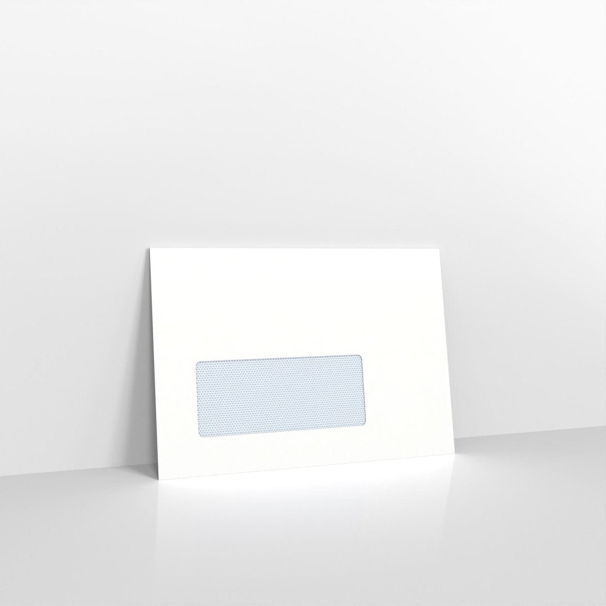White Blue Opaque Self Seal Business Envelopes - With Window Wallet C6 - 114 x 162mm