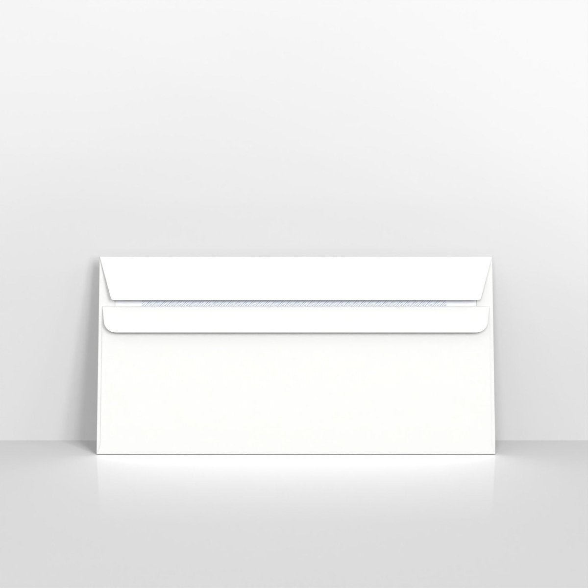 White Blue Opaque Self Seal Business Envelopes - With Window Wallet DL - 110 x 220mm