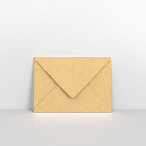 Brown Kraft Fleck Gummed Greeting Card V Flap Envelopes