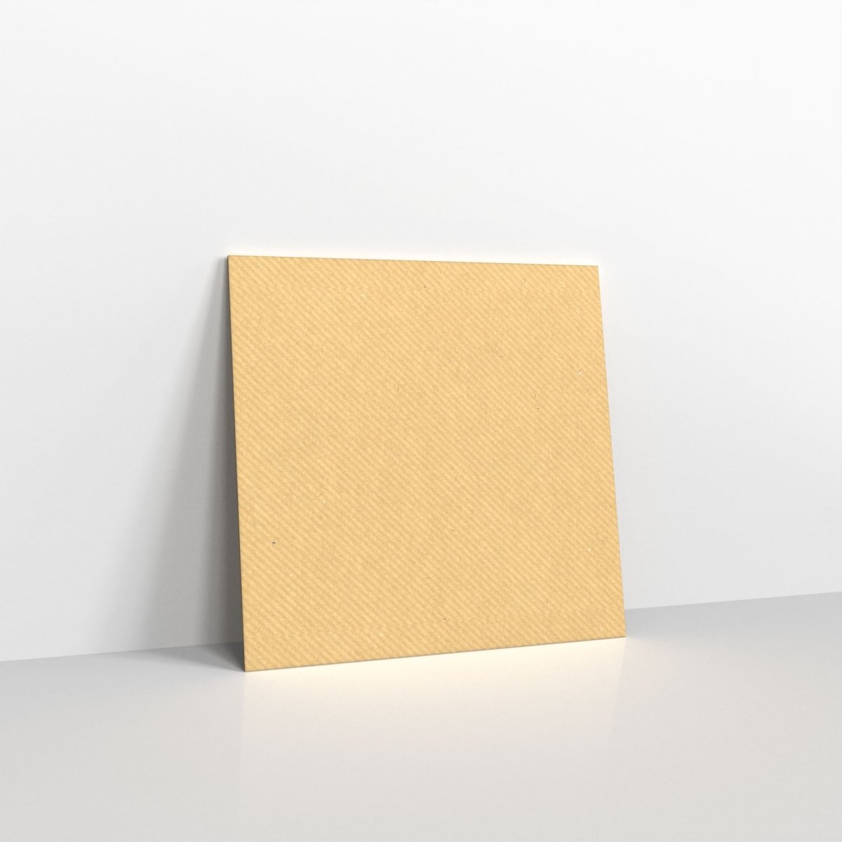 Brown Ribbed Gummed Greeting Card V Flap Envelopes - Square - 116 x 116mm