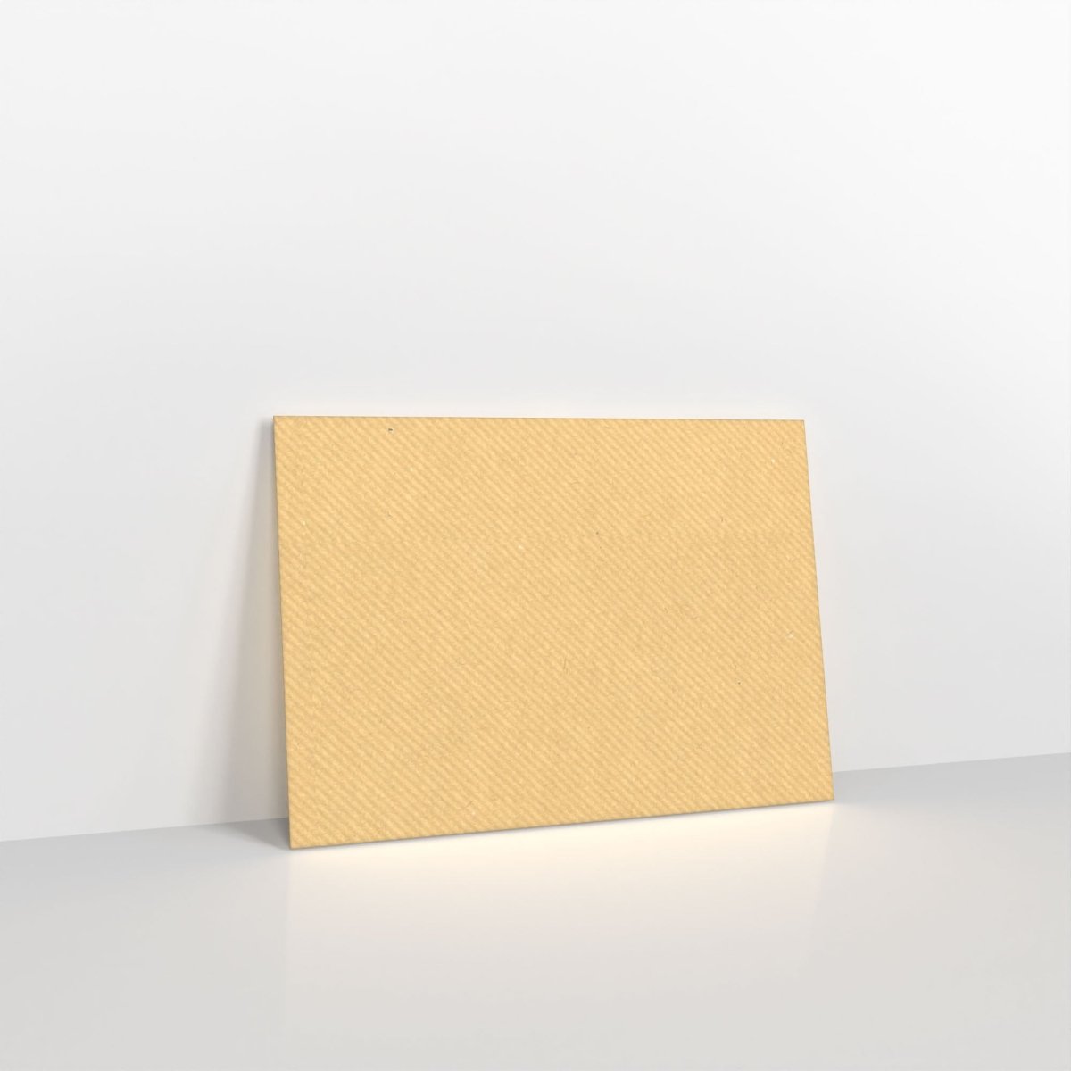 Brown Ribbed Gummed Greeting Card V Flap Envelopes - 125 x 175mm