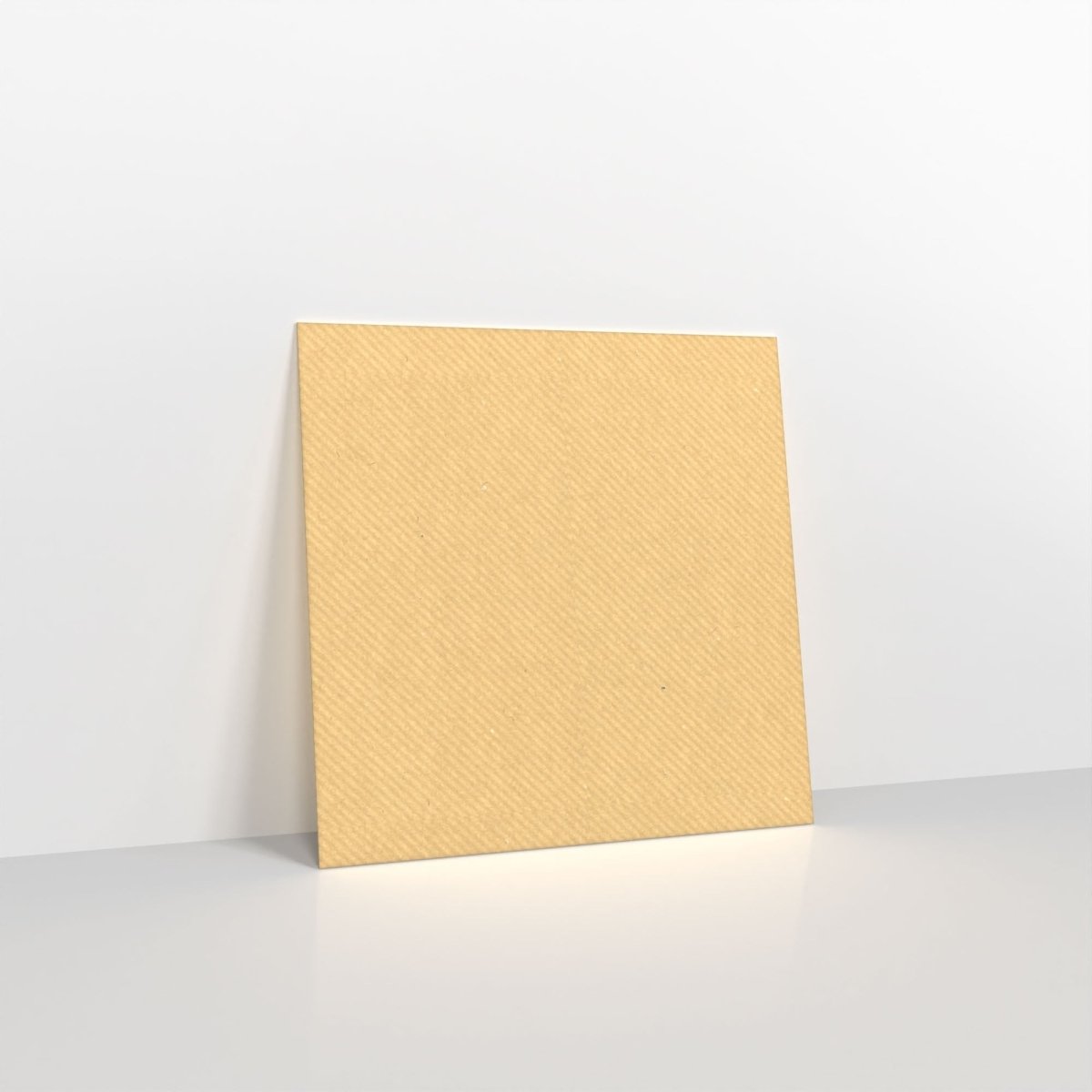Brown Ribbed Gummed Greeting Card V Flap Envelopes - Square - 130 x 130mm