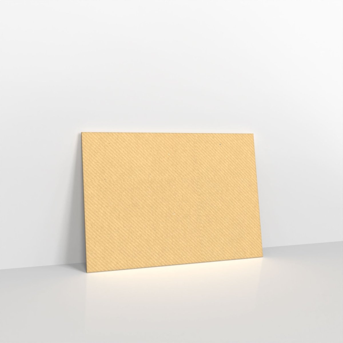 Brown Ribbed Gummed Greeting Card V Flap Envelopes - 133 x 184mm