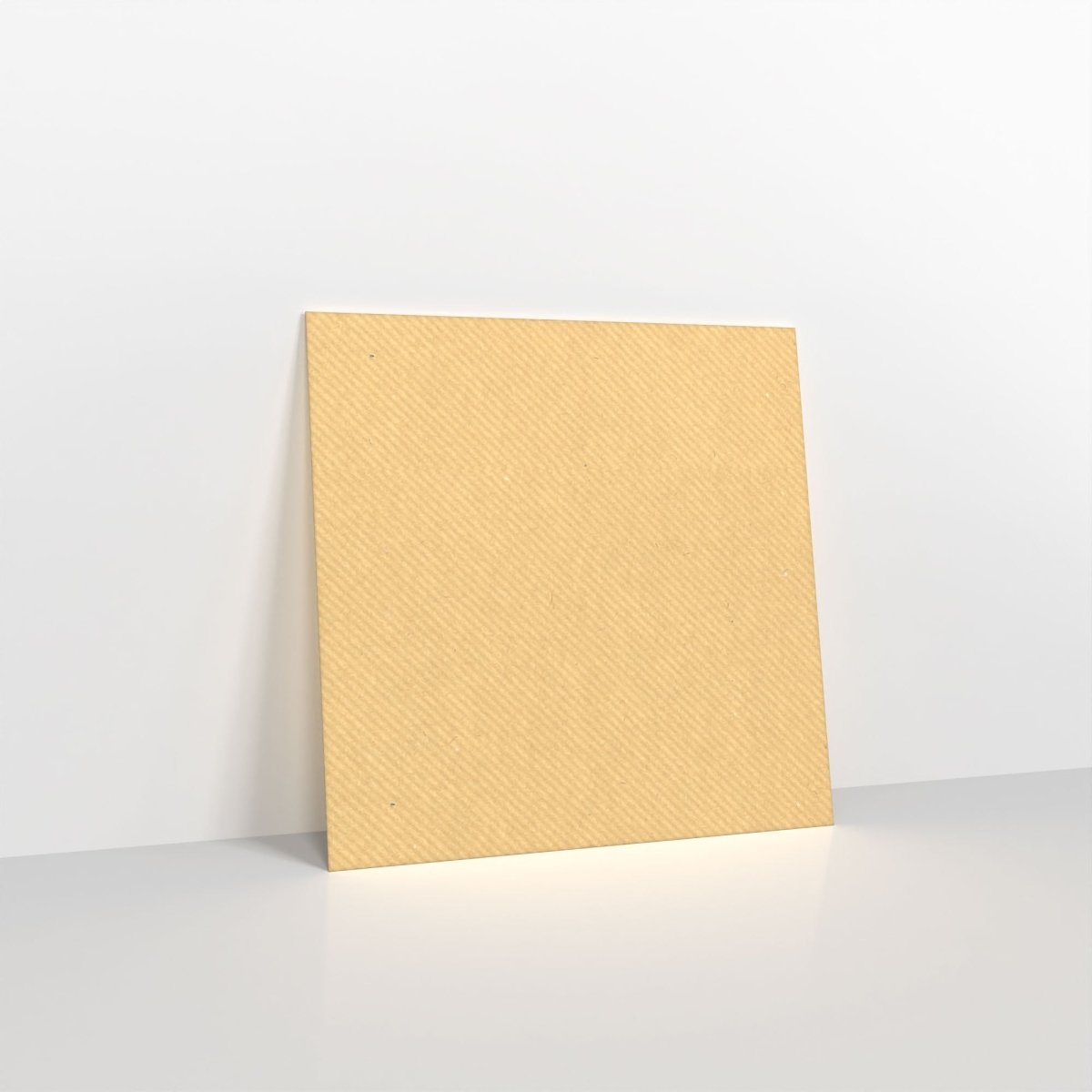 Brown Ribbed Gummed Greeting Card V Flap Envelopes - Square - 140 x 140mm