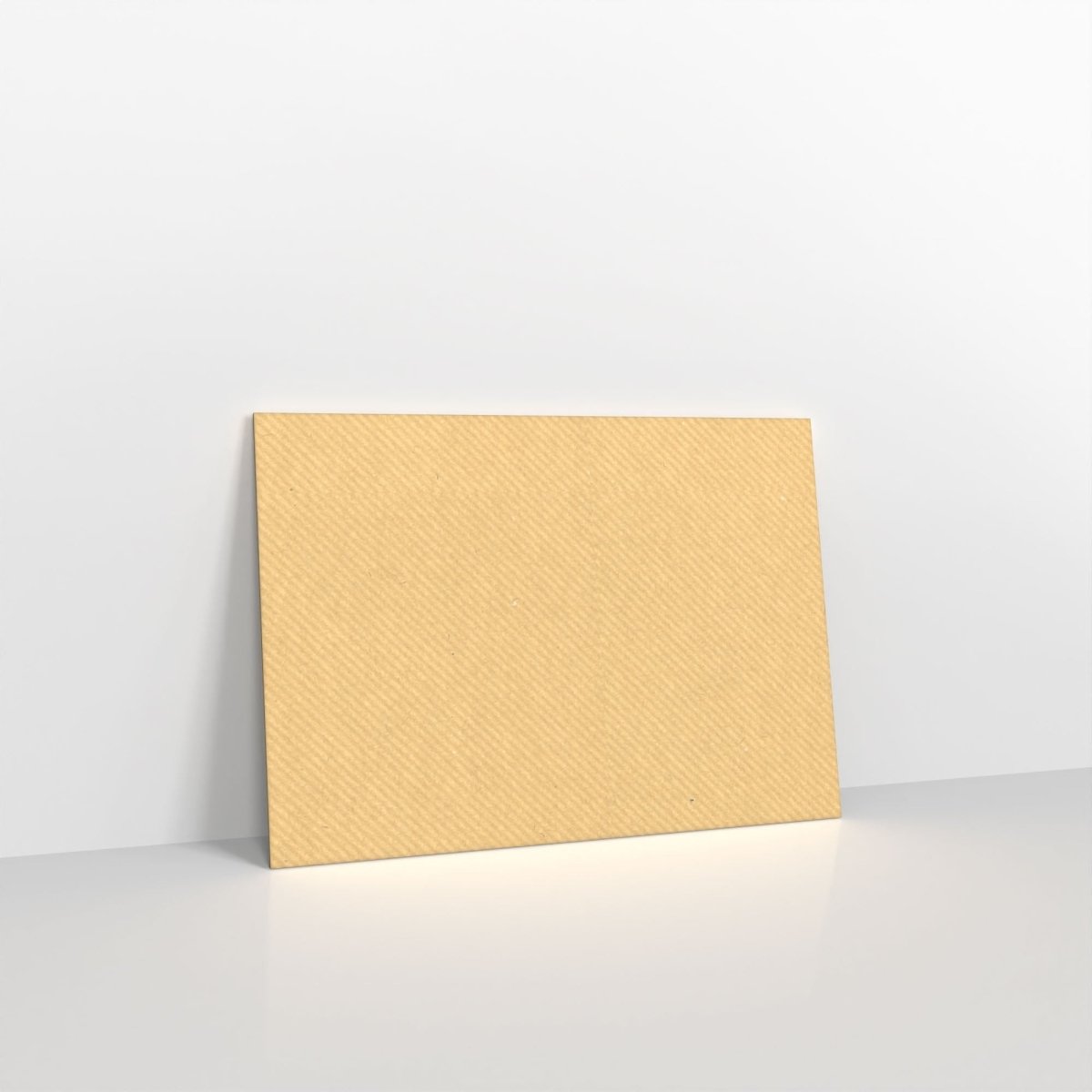 Brown Ribbed Gummed Greeting Card V Flap Envelopes - 152 x 216mm