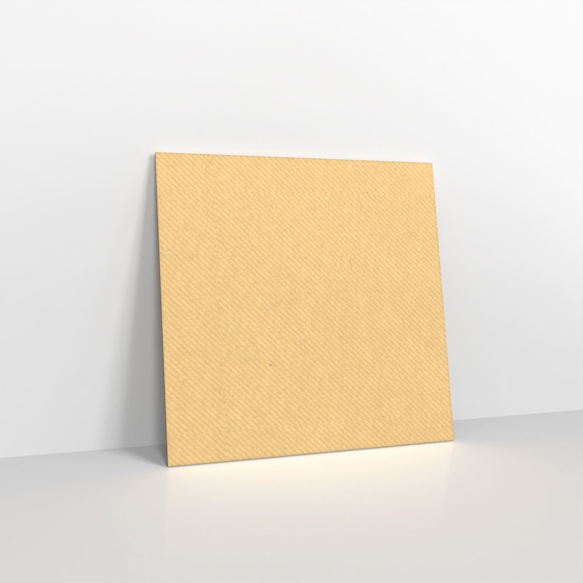 Brown Ribbed Gummed Greeting Card V Flap Envelopes - Square - 155 x 155mm