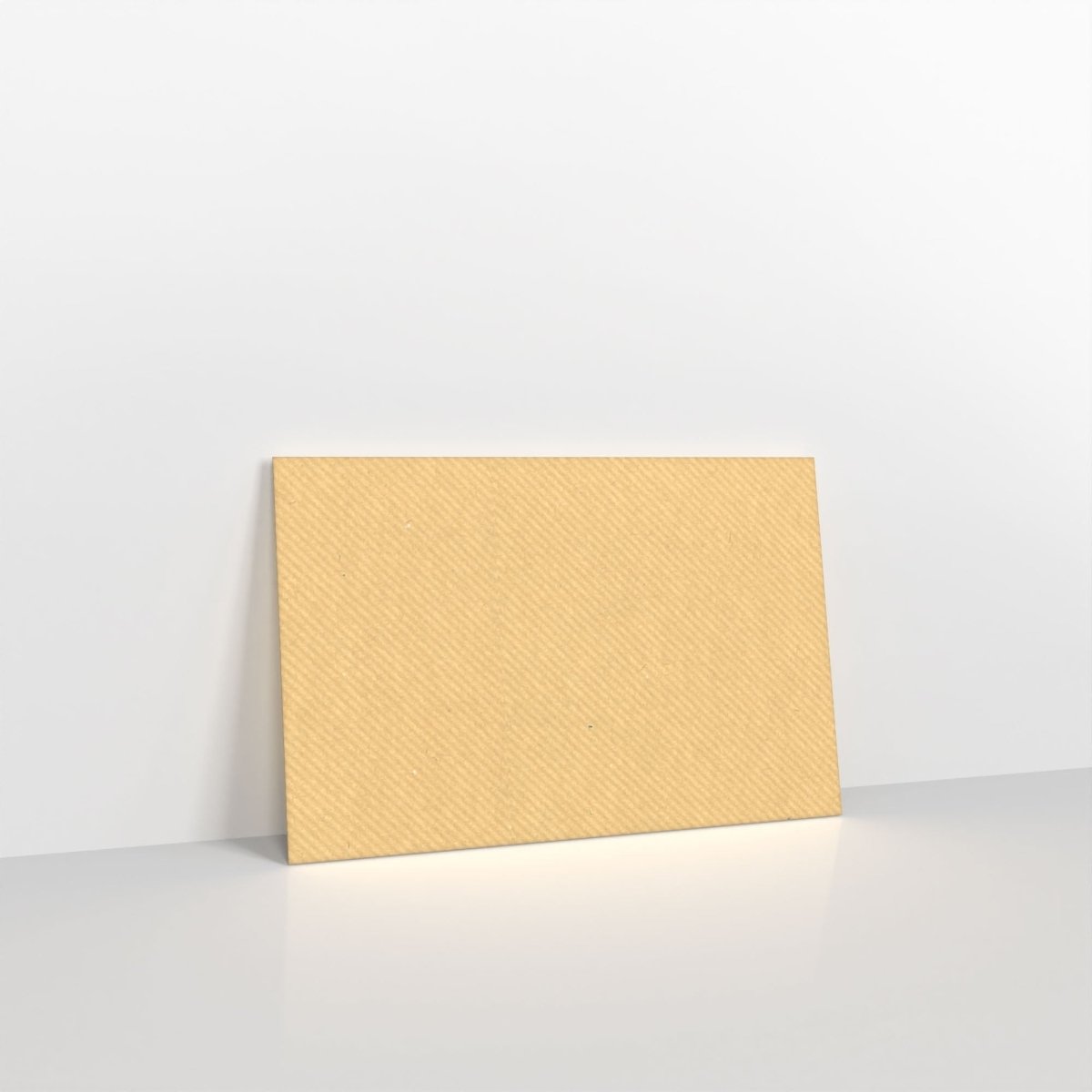 Brown Ribbed Gummed Greeting Card V Flap Envelopes - 70 x 100mm