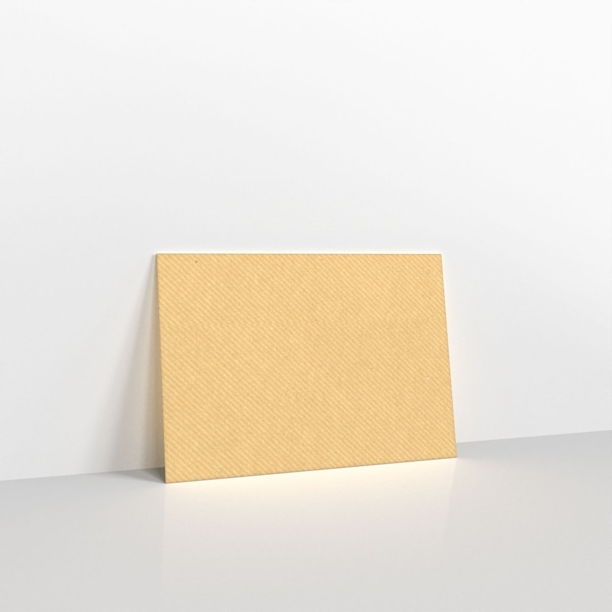 Brown Ribbed Gummed Greeting Card V Flap Envelopes - 95 x 122mm