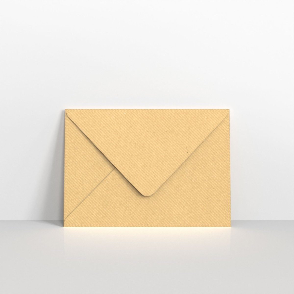Brown Ribbed Gummed Greeting Card V Flap Envelopes - C5 - 162 x 229mm