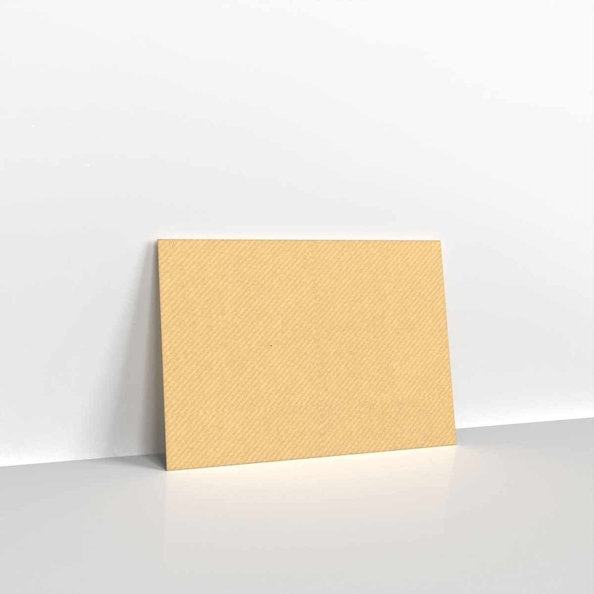 Brown Ribbed Gummed Greeting Card V Flap Envelopes - C6 - 114 x 162mm