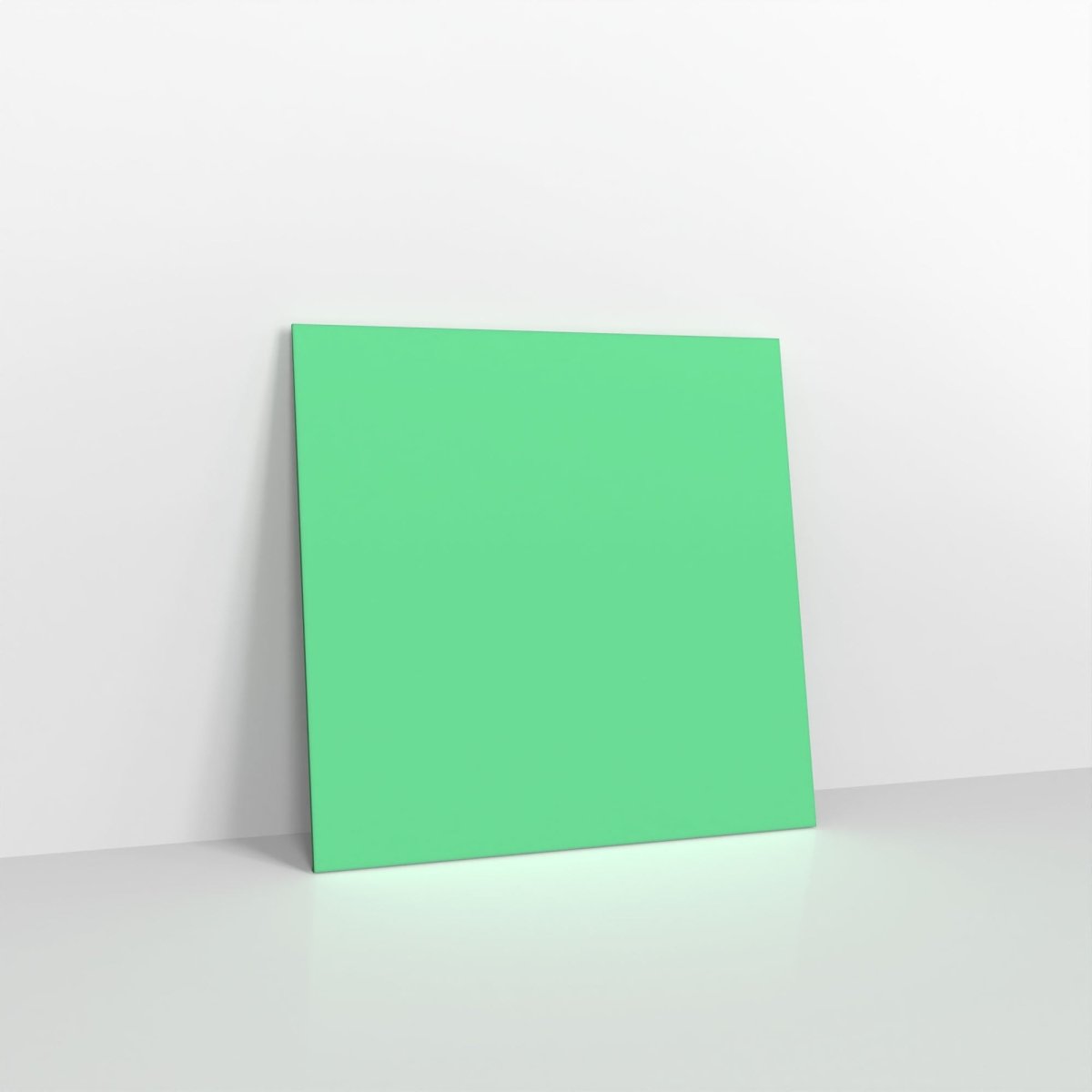 Spearmint Green Coloured Gummed Greeting Card V Flap Envelopes - Square - 130 x 130mm