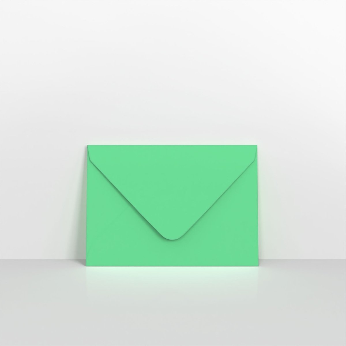 Spearmint Green Coloured Gummed Greeting Card V Flap Envelopes - C7 - 82 x 113mm
