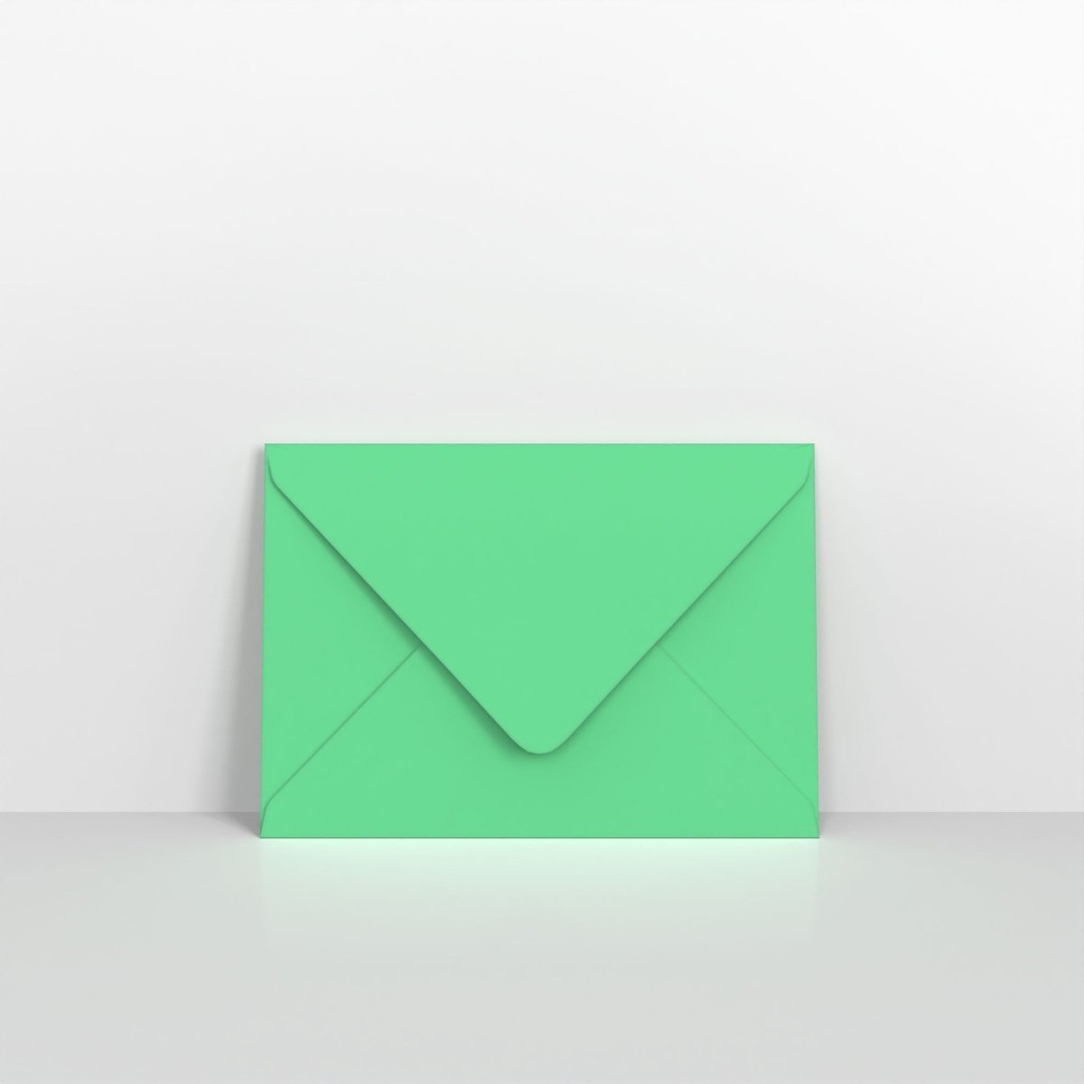 Spearmint Green Coloured Gummed Greeting Card V Flap Envelopes - C6 - 114 x 162mm