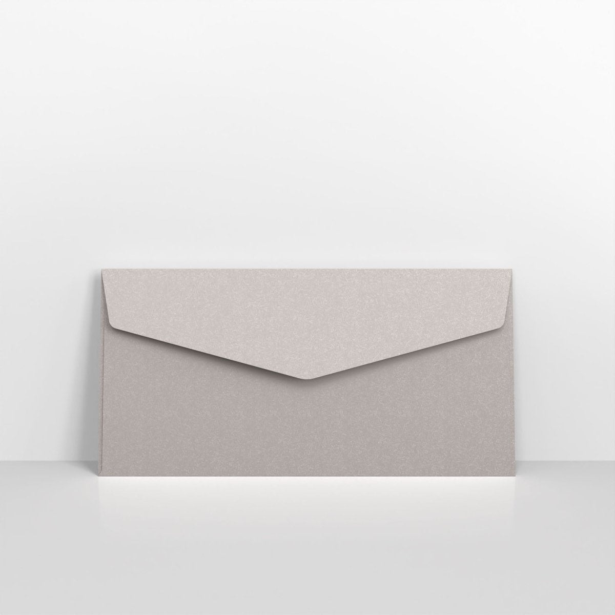 Silver Coloured Peel and Seal V Flap Envelopes - Peel and Seal DL - 110 x 220mm