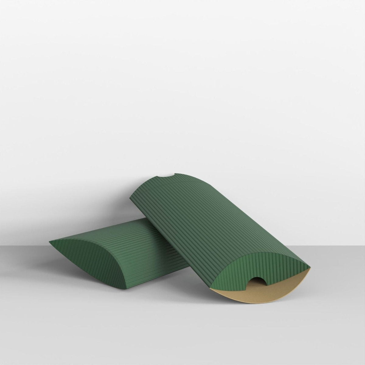 Dark Green Corrugated Pillow Boxes - DL - 110 x 220mm