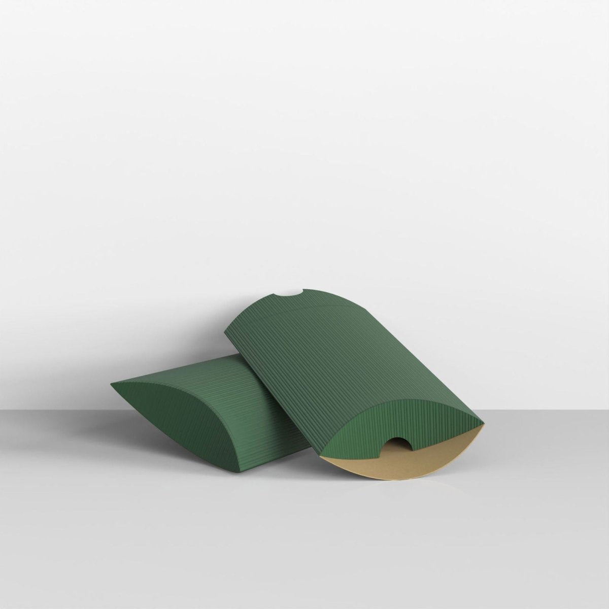 Dark Green Corrugated Pillow Boxes - DL - 110 x 220mm