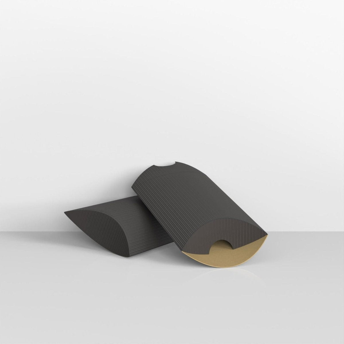 Black Corrugated Pillow Boxes - 81 x 113mm