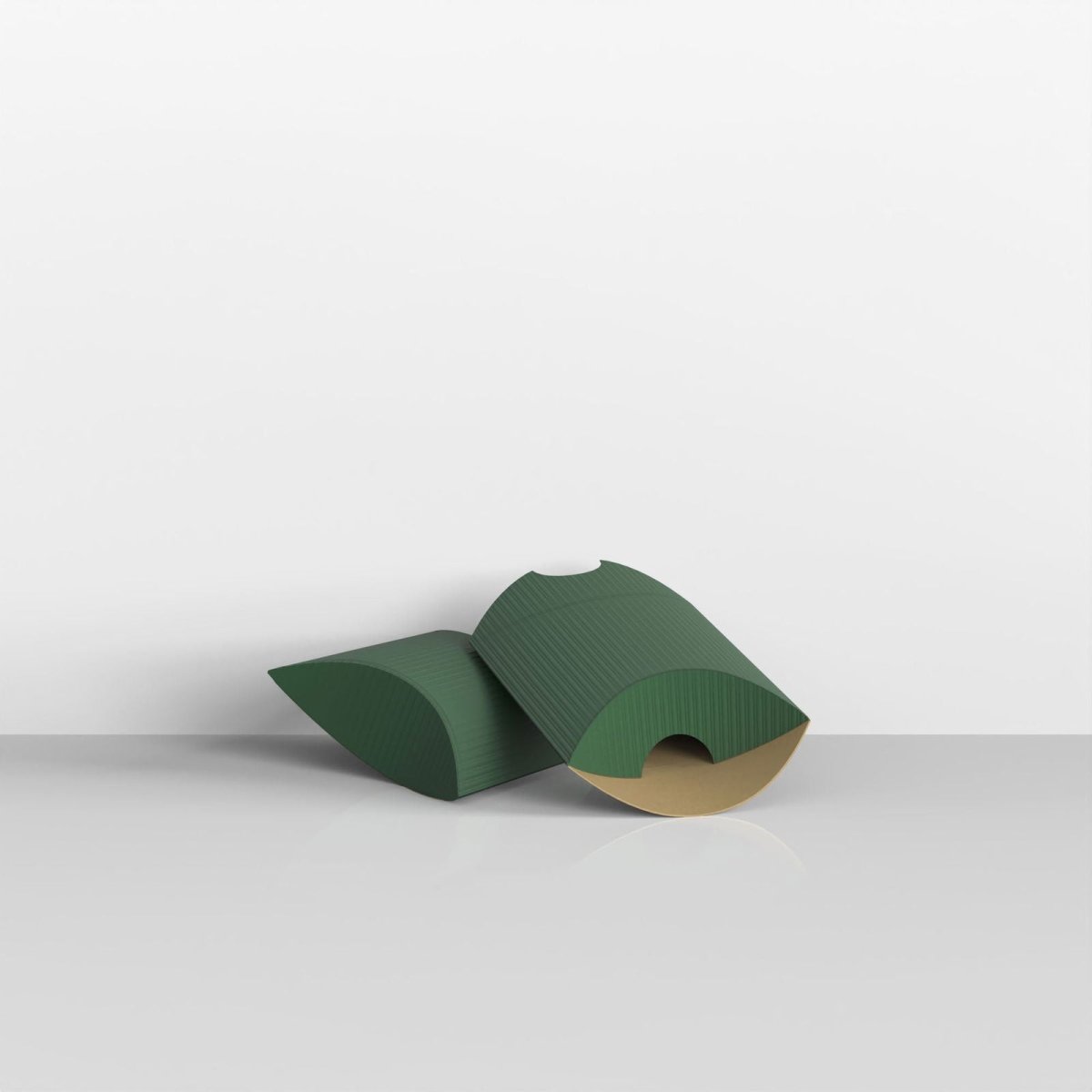 Dark Green Corrugated Pillow Boxes - 81 x 113mm