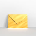 D04125 - Gold Metallic Coloured Gummed Greeting Card V Flap Envelopes - Greeting Card Envelopes