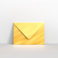 D04133 - Gold Metallic Coloured Gummed Greeting Card V Flap Envelopes - Greeting Card Envelopes