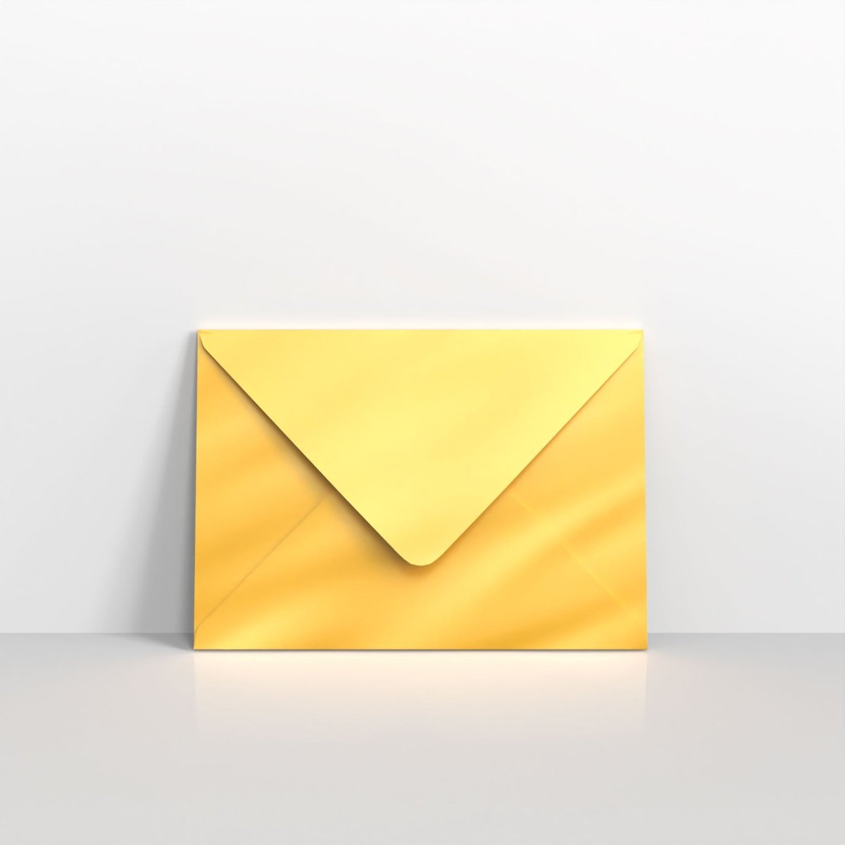 Gold Metallic Coloured Gummed Greeting Card V Flap Envelopes - 133 x 184mm