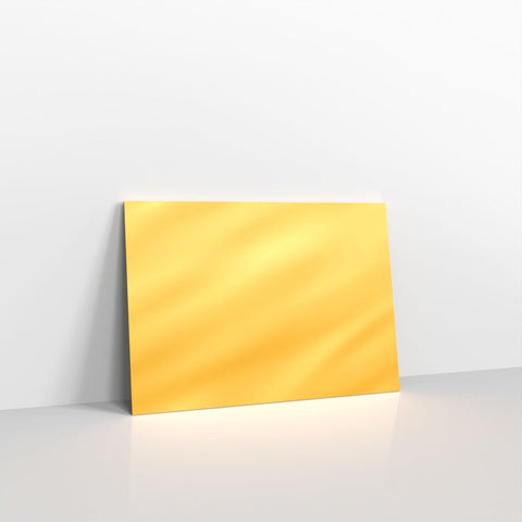 D04133 - Gold Metallic Coloured Gummed Greeting Card V Flap Envelopes - Greeting Card Envelopes