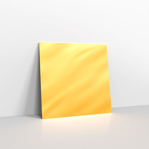 D04140 - Gold Metallic Coloured Gummed Greeting Card V Flap Envelopes - Greeting Card Envelopes