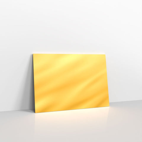 D04152 - Gold Metallic Coloured Gummed Greeting Card V Flap Envelopes - Greeting Card Envelopes