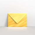 D04152 - Gold Metallic Coloured Gummed Greeting Card V Flap Envelopes - Greeting Card Envelopes
