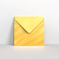 D04155 - Gold Metallic Coloured Gummed Greeting Card V Flap Envelopes - Greeting Card Envelopes
