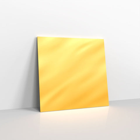 D04155 - Gold Metallic Coloured Gummed Greeting Card V Flap Envelopes - Greeting Card Envelopes