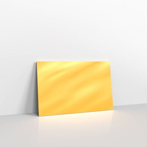 D0462 - Gold Metallic Coloured Gummed Greeting Card V Flap Envelopes - Greeting Card Envelopes
