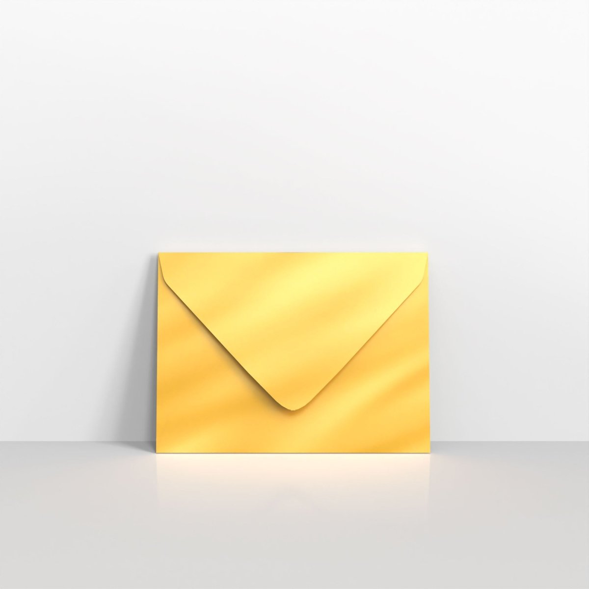 Gold Metallic Coloured Gummed Greeting Card V Flap Envelopes - 70 x 100mm