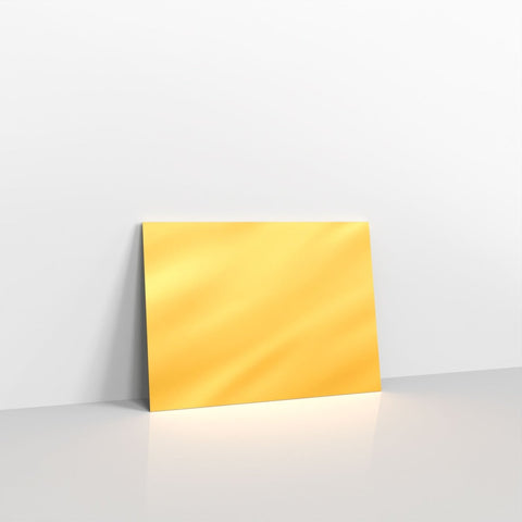 D0470100 - Gold Metallic Coloured Gummed Greeting Card V Flap Envelopes - Greeting Card Envelopes