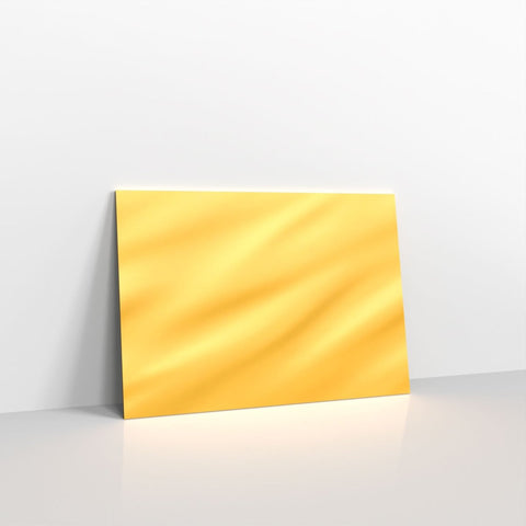 D04C5 - Gold Metallic Coloured Gummed Greeting Card V Flap Envelopes - Greeting Card Envelopes