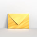 D04C5 - Gold Metallic Coloured Gummed Greeting Card V Flap Envelopes - Greeting Card Envelopes