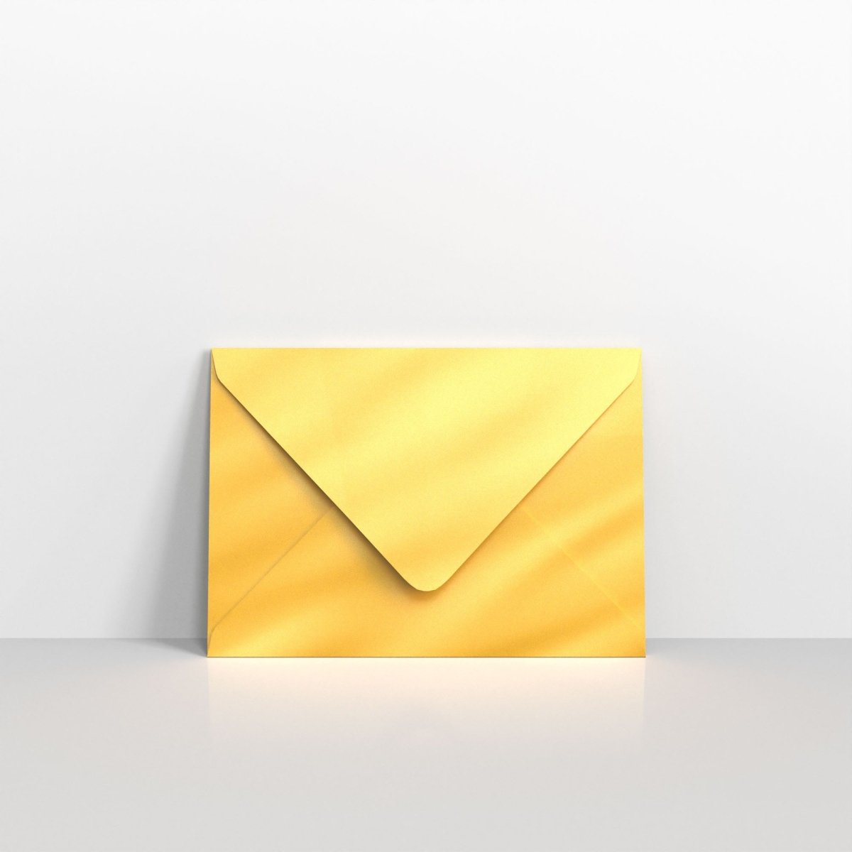 Gold Metallic Coloured Gummed Greeting Card V Flap Envelopes - C6 - 114 x 162mm