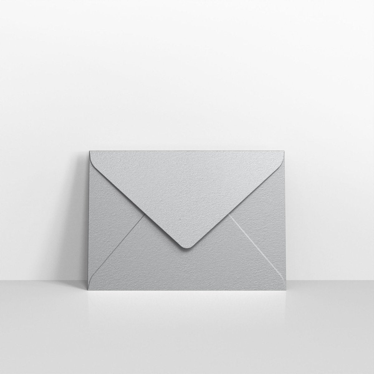 Metallic Silver Coloured Gummed V Flap Envelopes - 125 x 175mm