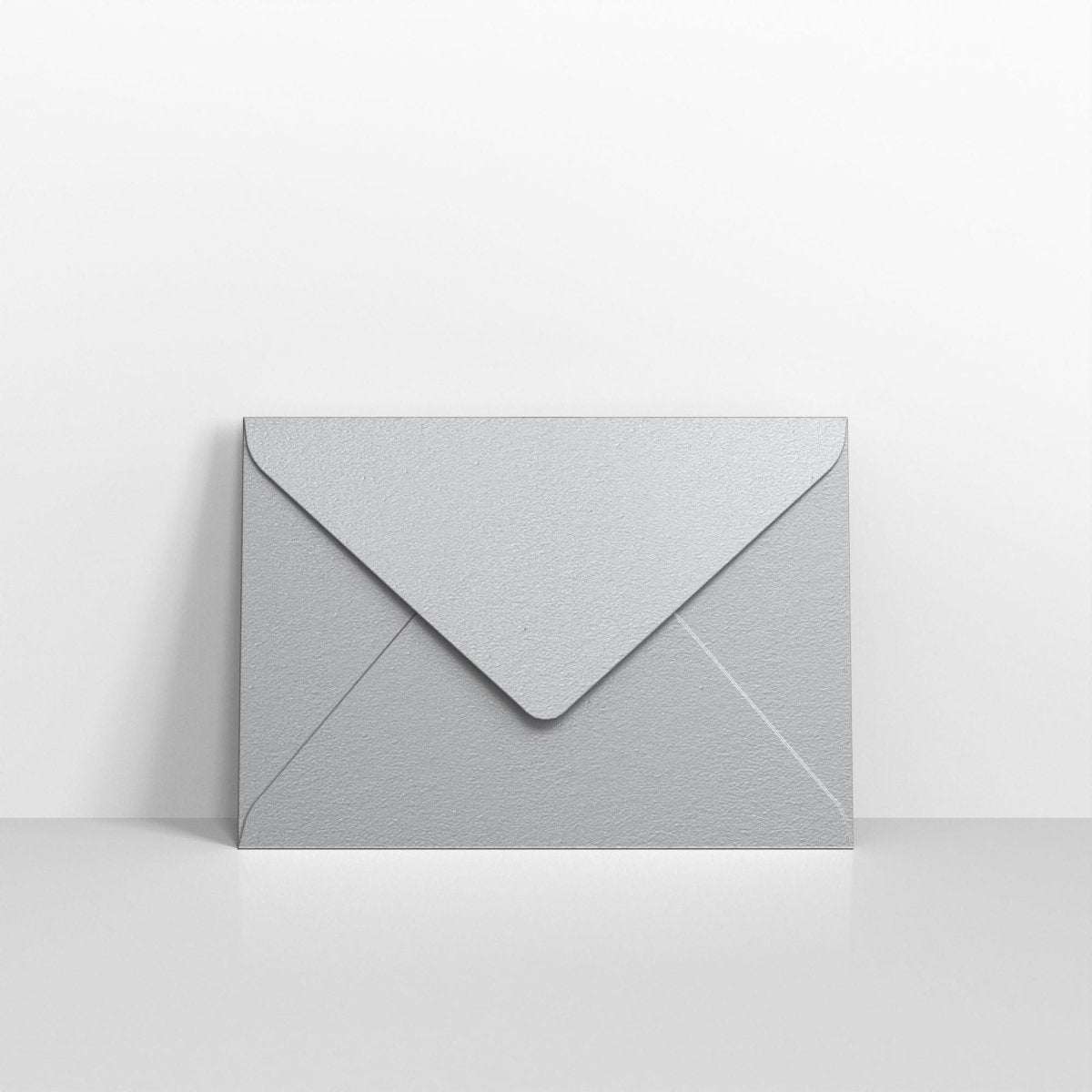 Metallic Silver Coloured Gummed V Flap Envelopes - 133 x 184mm