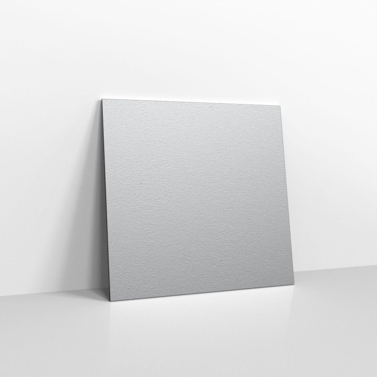 Metallic Silver Coloured Gummed V Flap Envelopes - Square - 155 x 155mm