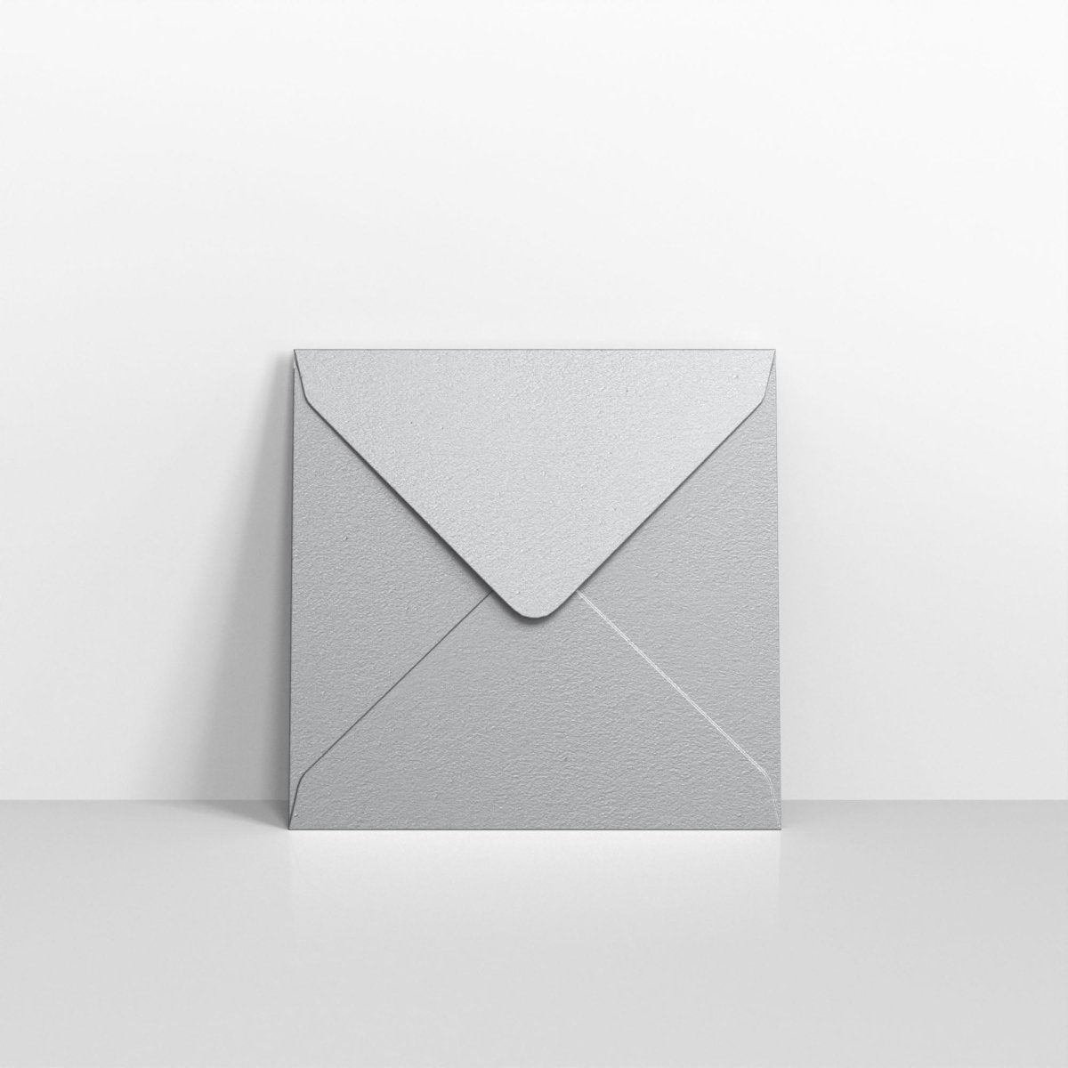 Metallic Silver Coloured Gummed V Flap Envelopes - 80 x 215mm