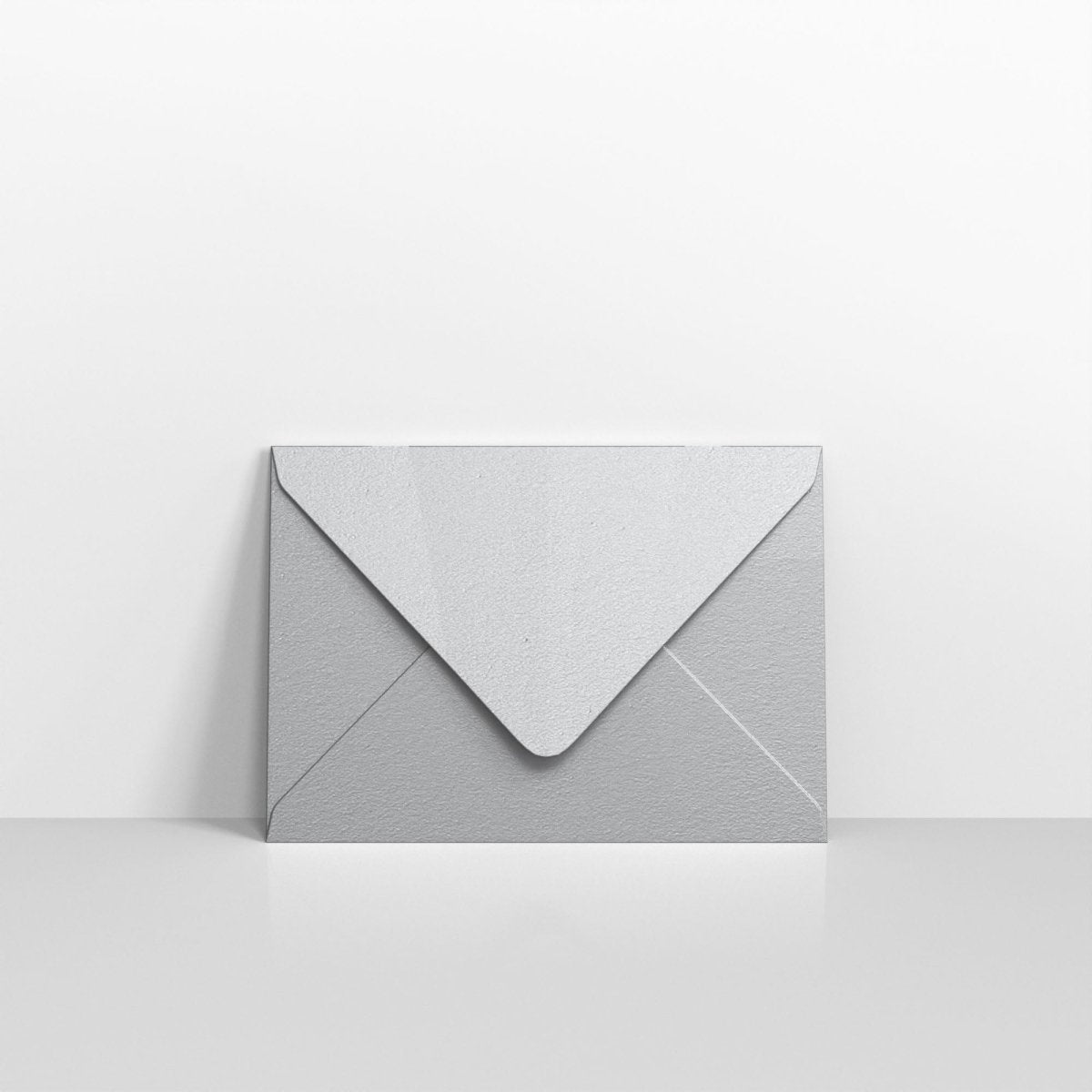 Metallic Silver Coloured Gummed V Flap Envelopes - C6 - 114 x 162mm